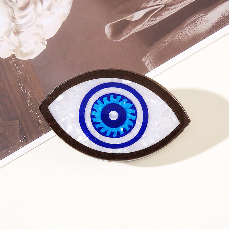Wholesale Round Evil Eye Hair Clip Acrylic Claw Clip Bohemian Greek Style Fashion Hair Accessory For Women Resale