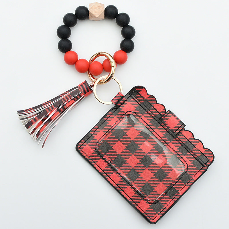 Nuevo titular de color al por mayor Silicona de muñeca con cuentas de silicona