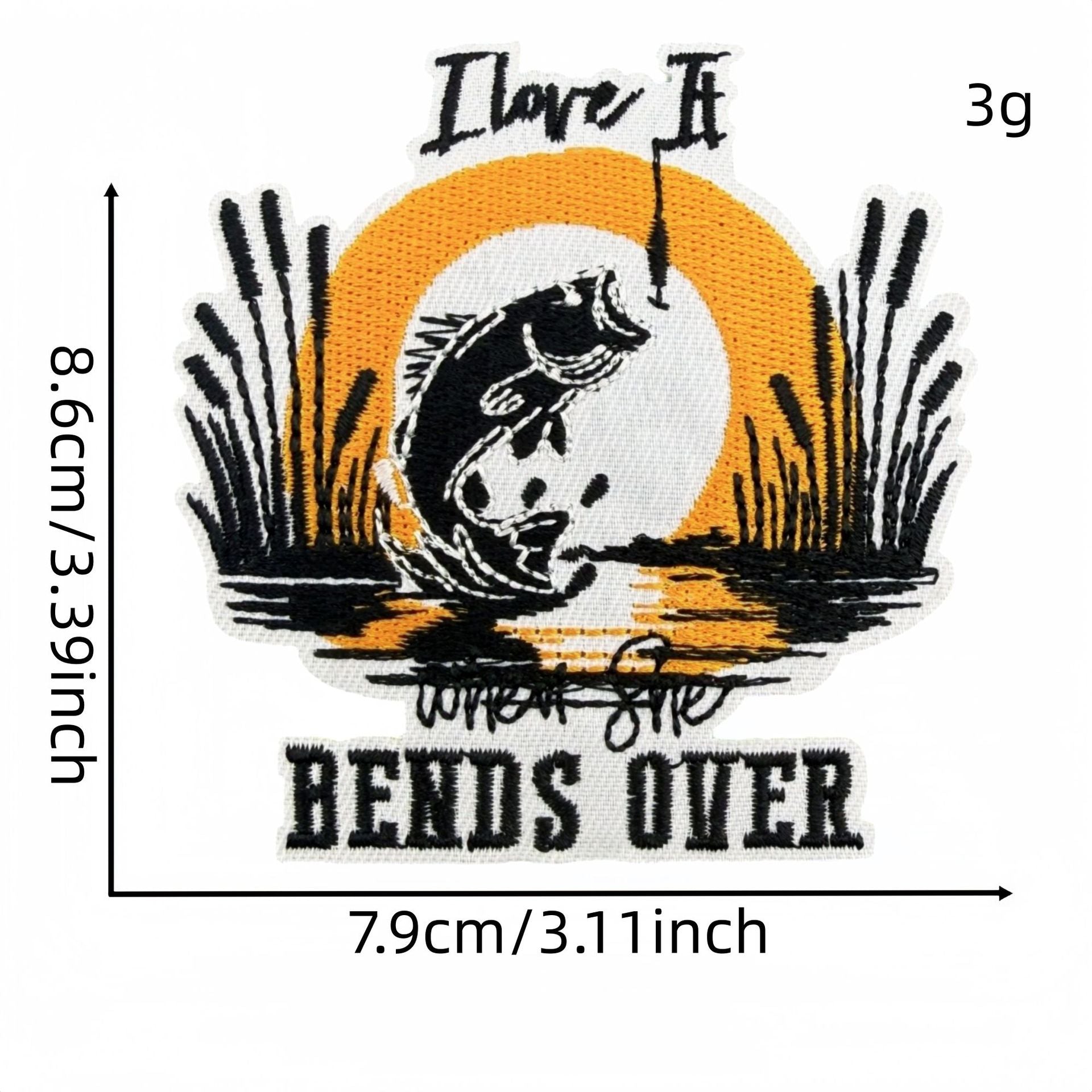 Wholesale 20 Pack Fishing Themed Embroidered Patches Cartoon Iron On Stickers For Clothing Decoration DIY Craft