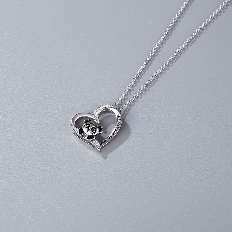 Wholesale 925 Silver Panda Necklace