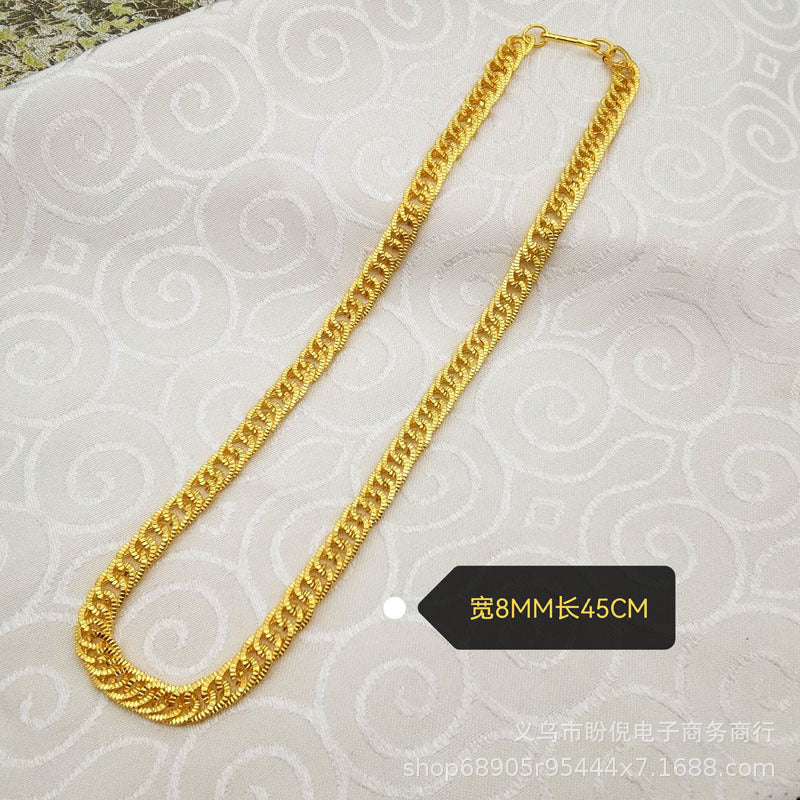 Wholesale Simulated Gold Chain Tycoon Photo Props Hip-hop Style Domineering Men's Big Gold Necklace