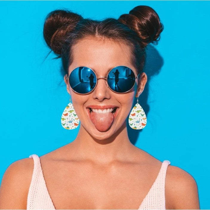 Wholesale Ball Mask Multi-layered Leather Earrings