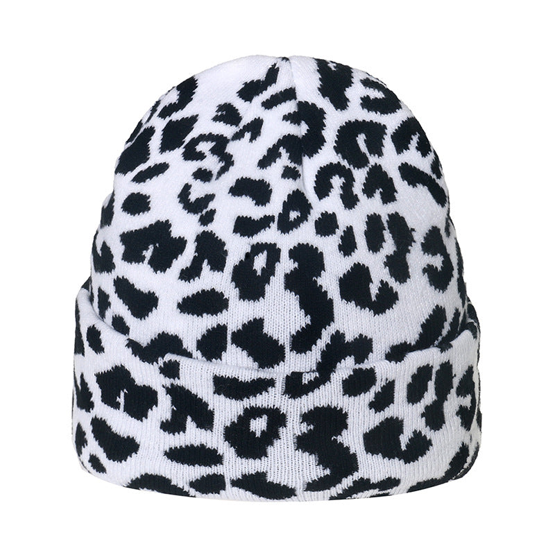 Wholesale Warm Casual All-match Striped Zebra Print Knitted Hat