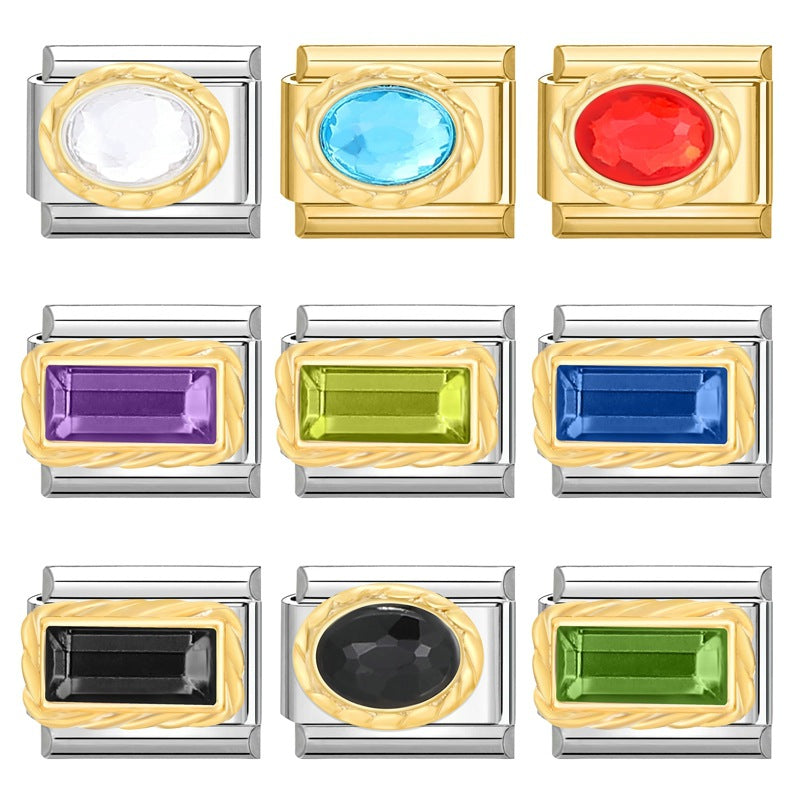 Wholesale Italian Charm Bracelet 9mm DIY Splicing Removable Stainless Steel Composable Bracelet