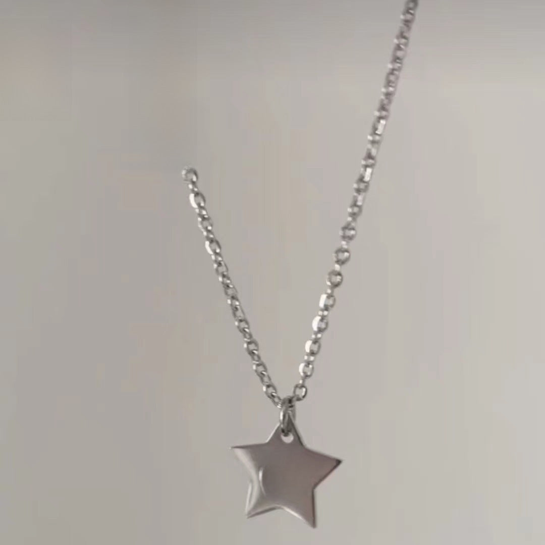 Wholesale Five-pointed star vortex necklace tassel spiral clavicle necklace