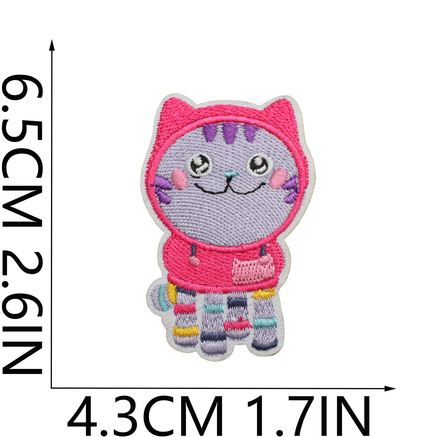 Wholesale Cute Cartoon Cat Embroidery Patch Polyester Thread Sew On Clothing Decoration Fashion Accessory For Girls Resale