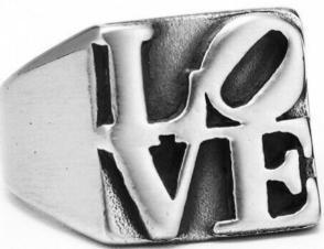 Wholesale  Simple Retro Punk Goethe Ring Titanium Steel Rust-free Fashion Jewelry Ring Pendant