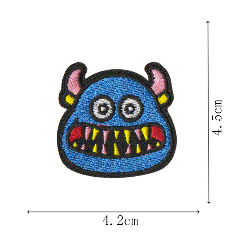 Wholesale 9 Piece Monster Graffiti Embroidered Patches For DIY Clothing Bags Iron On Decorative Fashion Gift