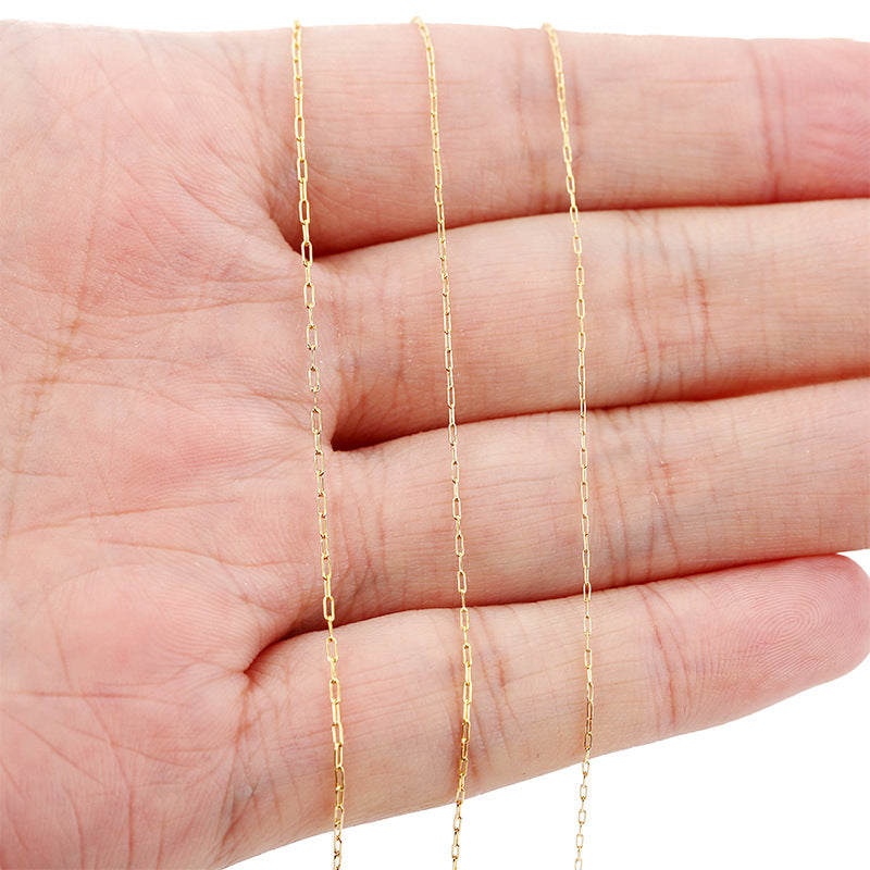 Wholesale 5PCS 18k Vacuum Plated Stainless Steel Super Fine Cross Chain