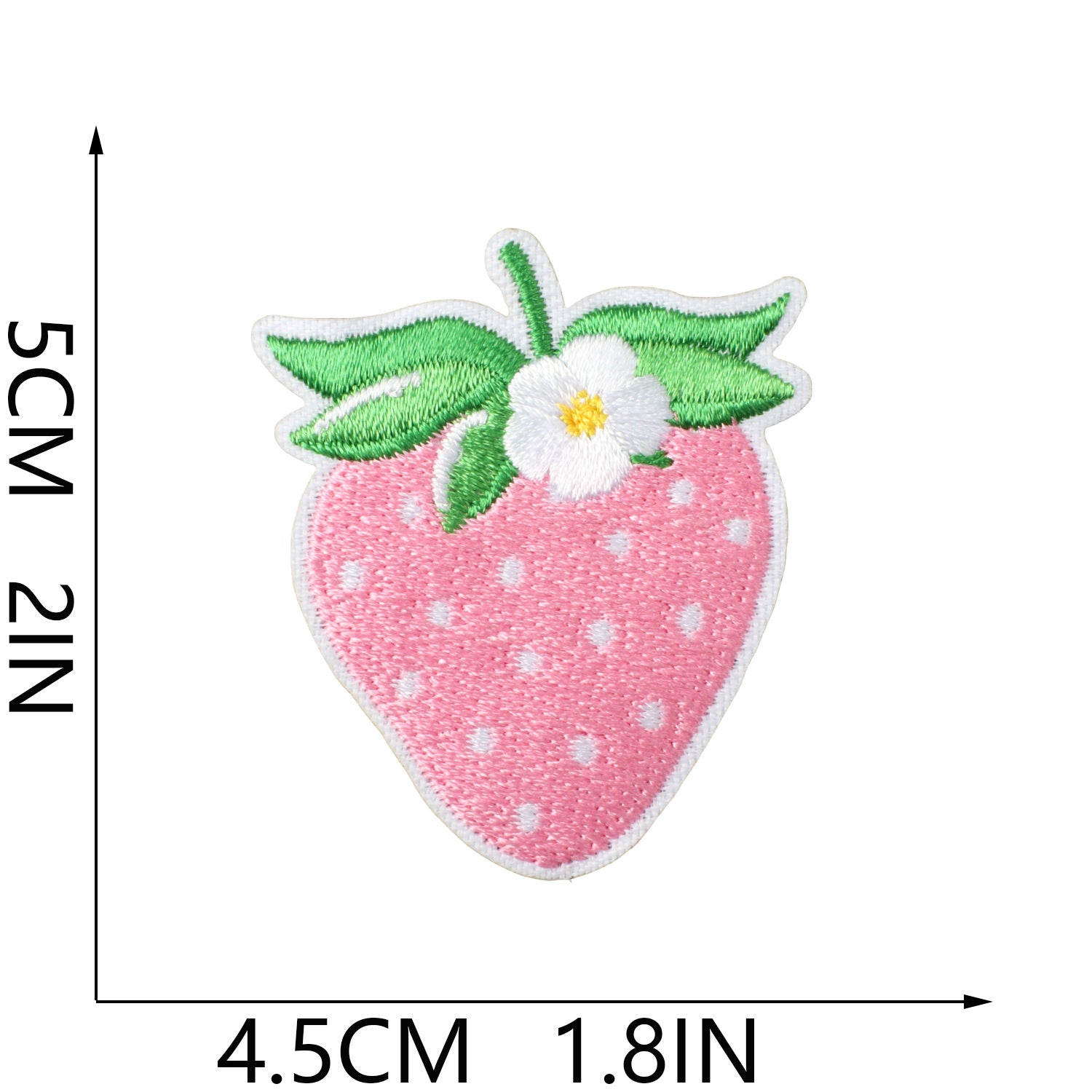 Wholesale Cream Strawberry Iron On Embroidery Patch For Kids Clothing Cute Fruit Applique Decorative Sew On DIY Craft Gift And Boutique Resale