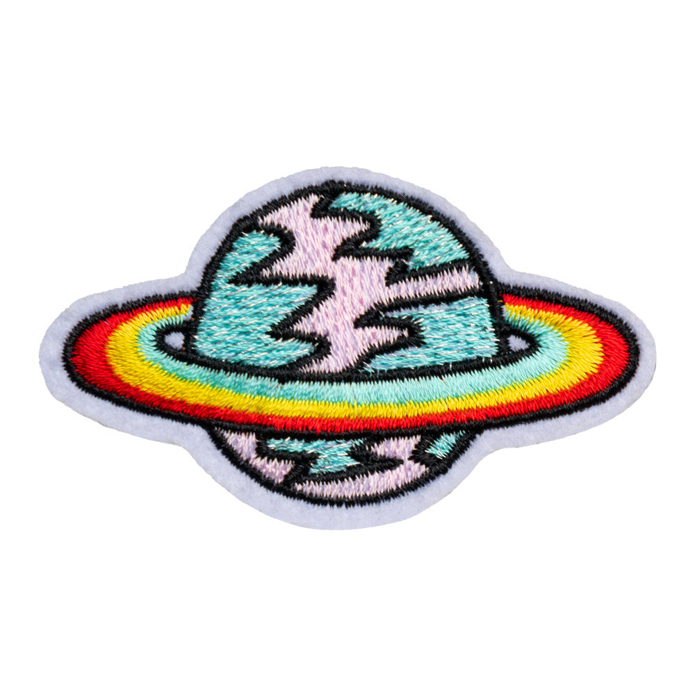 Wholesale Computer embroidery logo universe planet series cloth patch