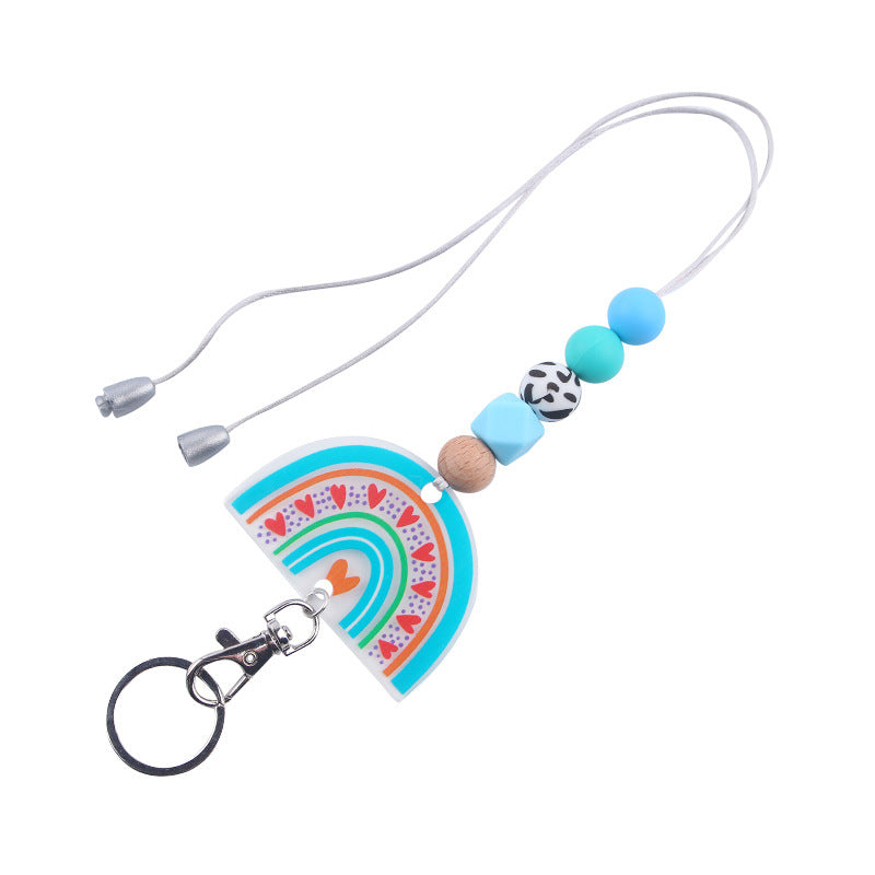 Wholesale Creative Strings Pearl Akree Pendant Necklace Keychain