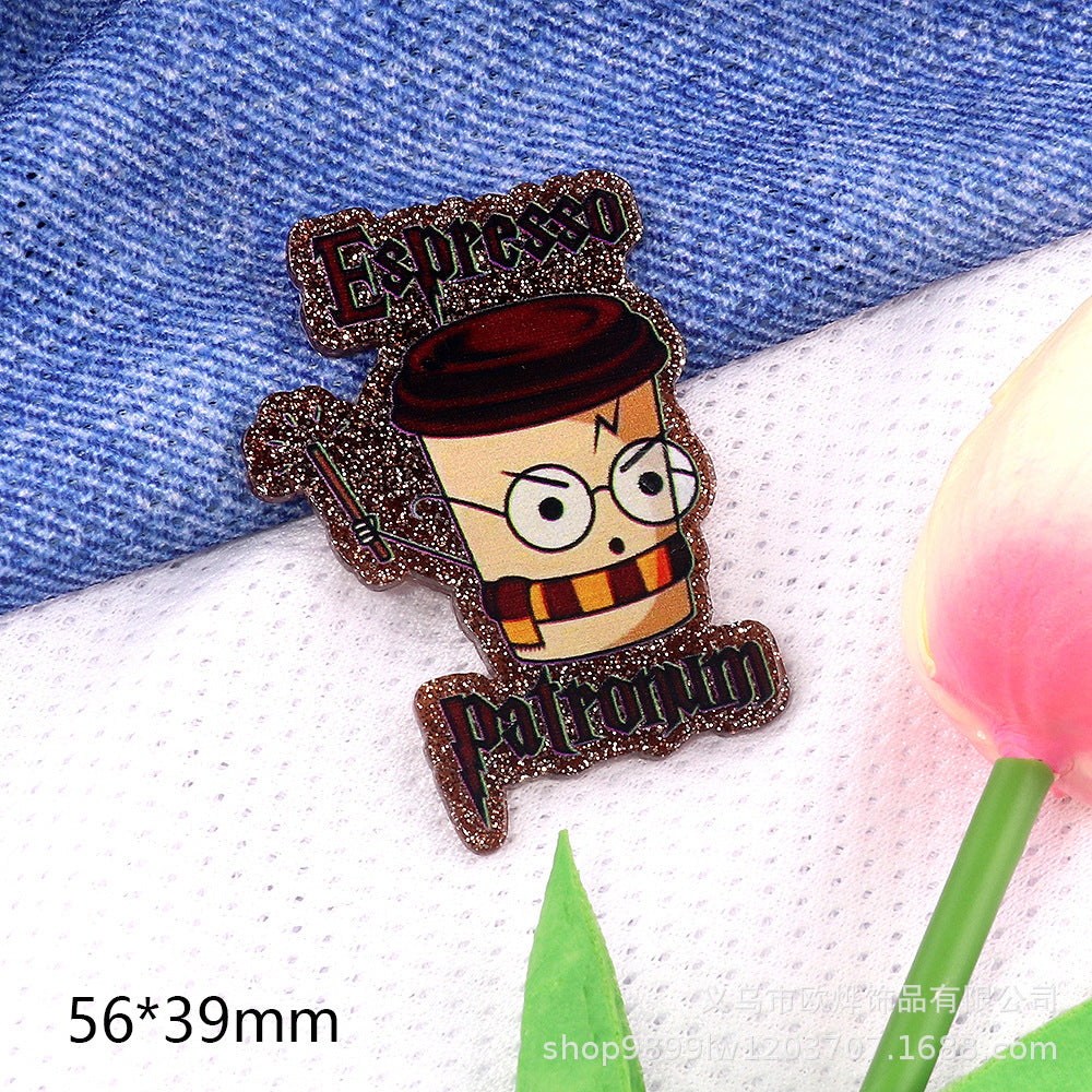 Wholesale 10pcs/ pack Cute Cartoon Character Animal Ornaments Acrylic Pins Cute DIY Accessories