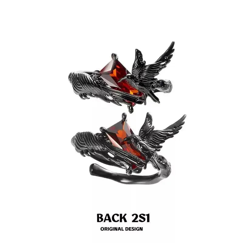 Wholesale Dark Crow Ring Love and Deep Space Ring