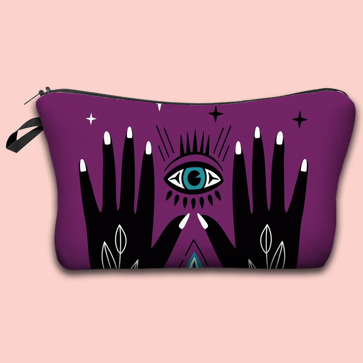 Wholesale Devil Eye Printed Pattern Polyester Cosmetic Bag