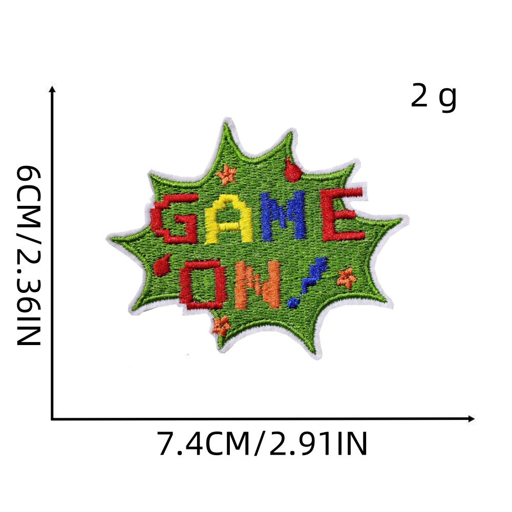 Wholesale Green cartoon game console embroidery DIY Patches