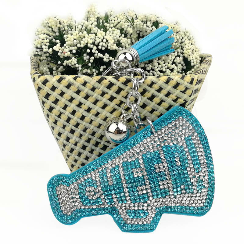 Wholesale Velvet Inlaid Diamond English Letter Keychains