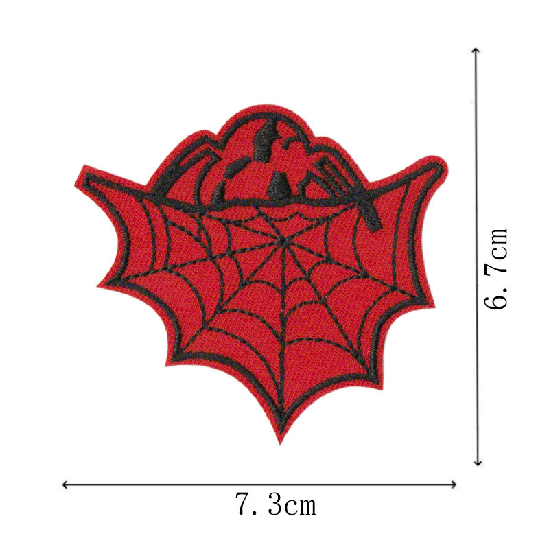 Wholesale 14Pcs Cartoon Red  Embroidered Patch Set With Letters Numbers For Towel Decoration Craft Supply