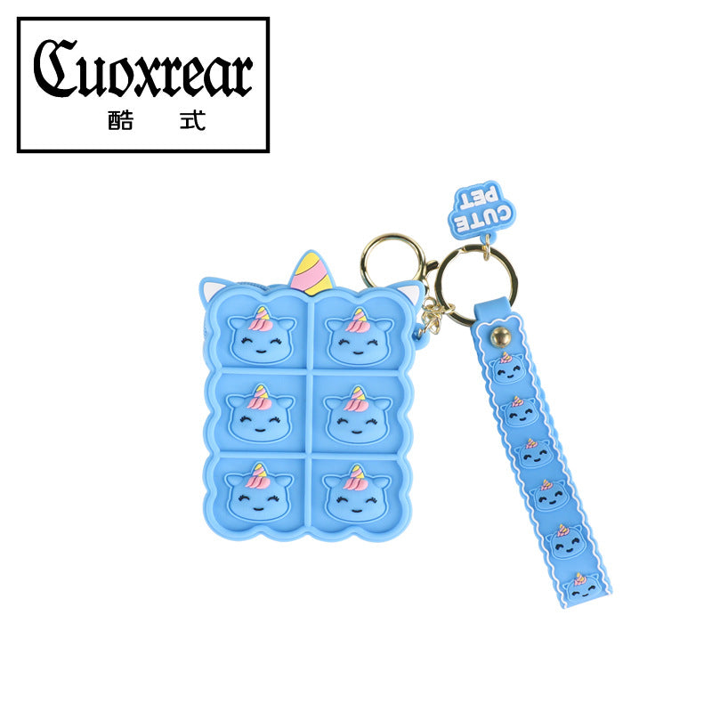 Wholesale Cartoon Silicone Decompression Coin Purse Keychain