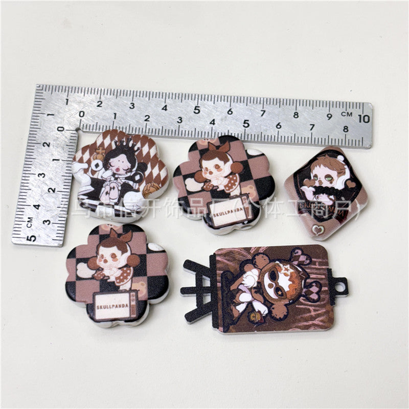 Wholesale 100pcs/pack Perforated Coffee-Colored Printed Irregularly Shaped Beaded Pens OLY Exclusive