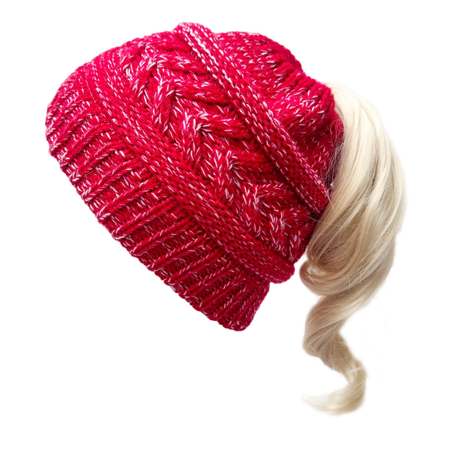 Wholesale Autumn and Winter Beanie Hats for Women Arrow Ponytail Beanie Knitted Elastic Hat