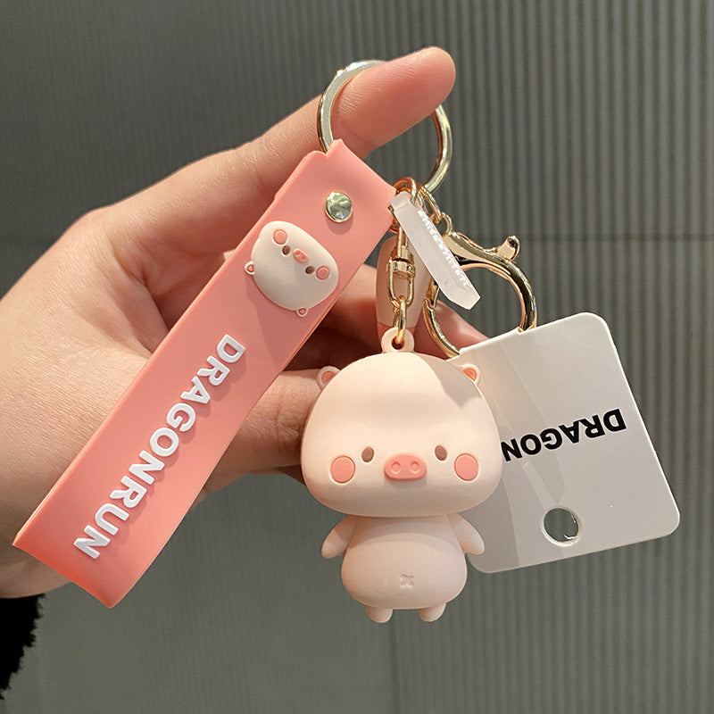Wholesale Drip Glue Motorcycle Piggy Keychain