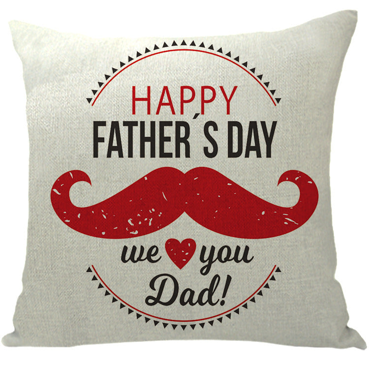 Wholesale Car Sofa Cushions Father's Day Hug Cotton Linen Pillowcases