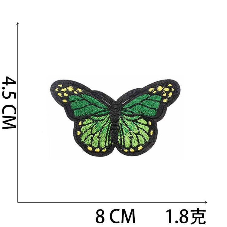 Wholesale Chic Polyester Embroidered Iron On Patches Assorted Butterfly Sunflower Designs For Clothing Craft Supply Resale