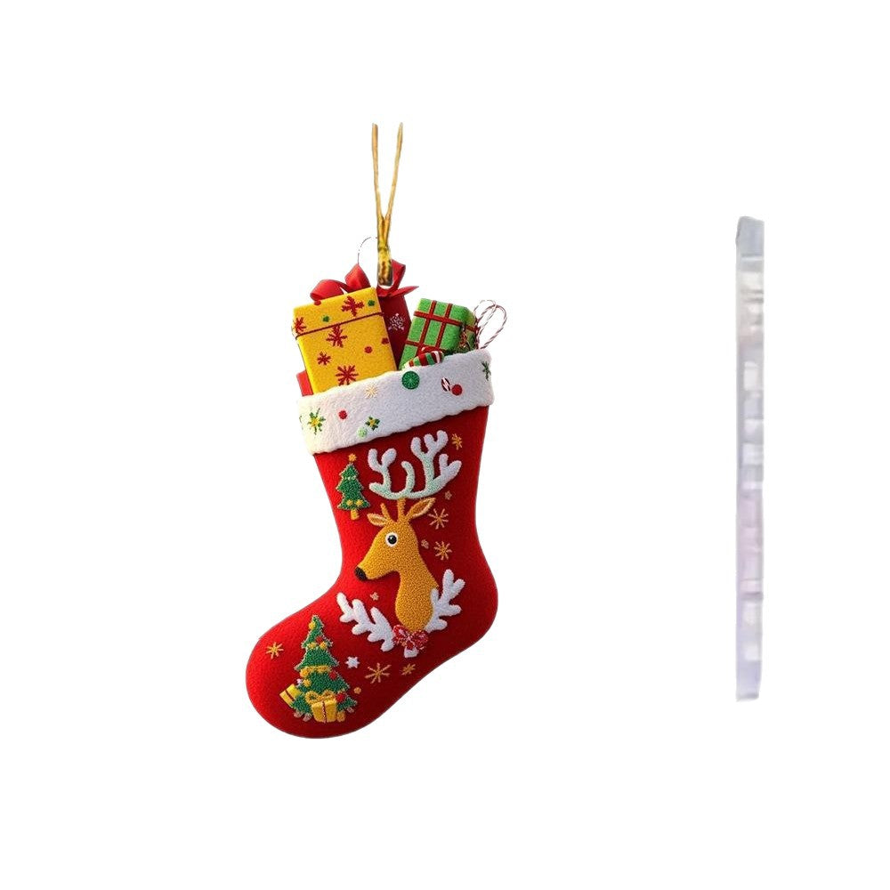 Wholesale Christmas Stocking Series Acrylic Ornaments