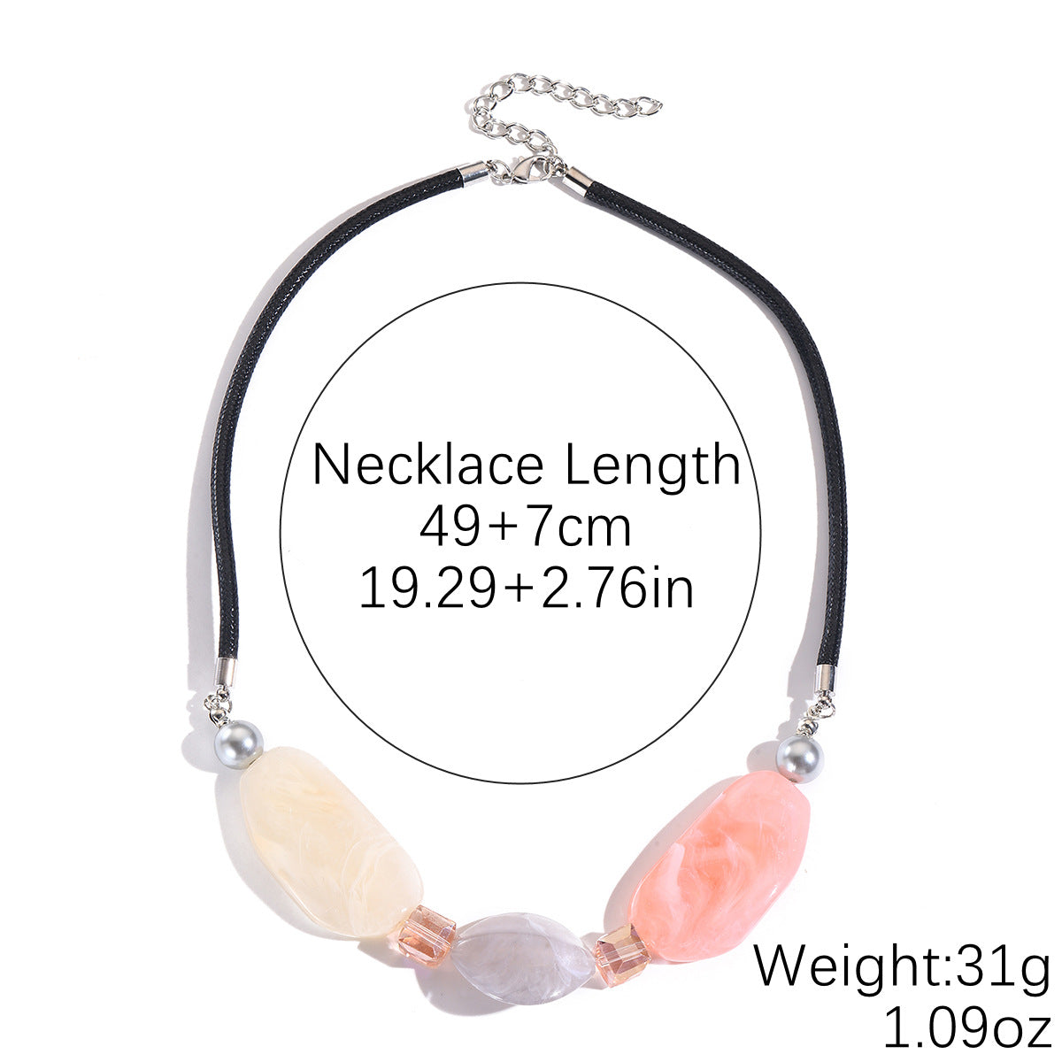 Wholesale Bohemian-style acrylic beaded necklace