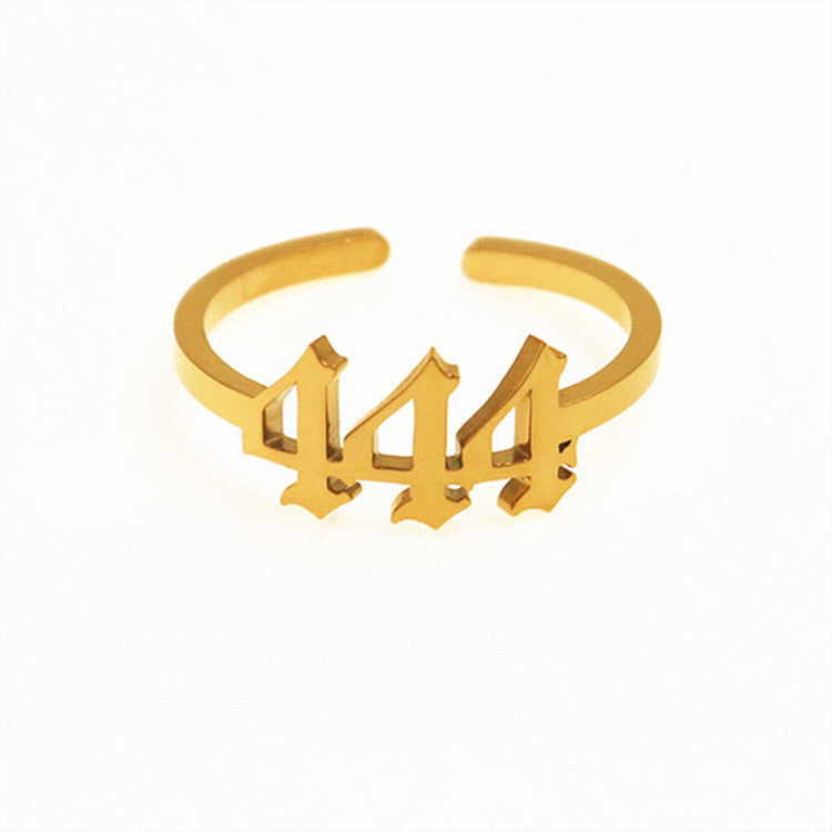 Wholesale Stainless Steel Lucky Number Rings