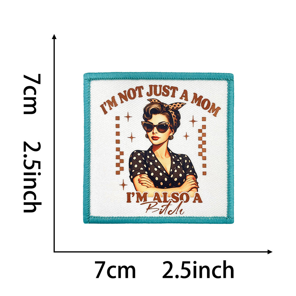 Wholesale Chic Skull Coffee Mom Beach Embroidered Patches Towel Embroidery With Hot Melt Adhesive Back DIY Craft Supplies For Clothing Bags And Home Decor
