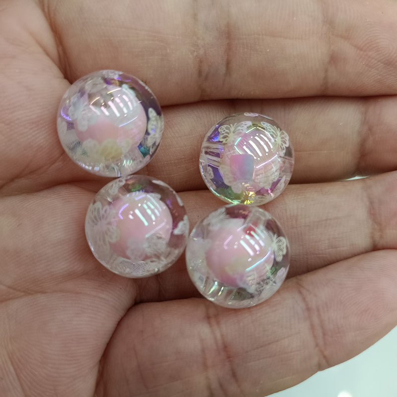 Wholesale 200pcs 16mm Personalized UV Plated White Butterfly Jewelry Accessories Beads