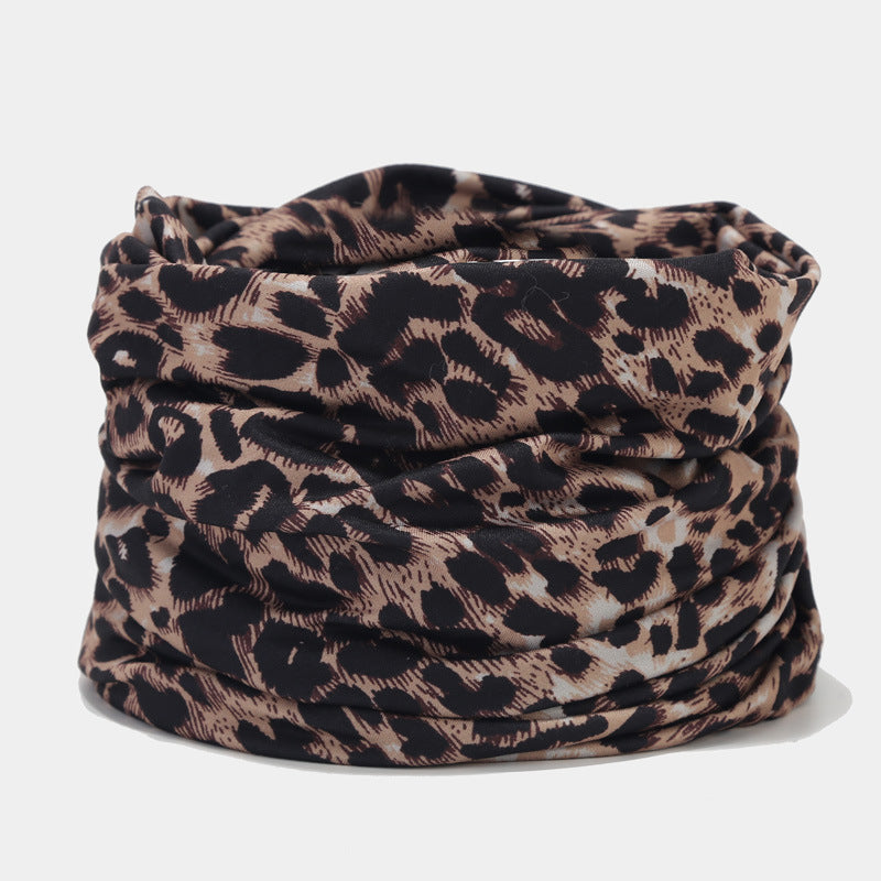 Wholesale Hats, Scarves, Dual-purpose Leopard Print Camouflage Headband Polyester Hats
