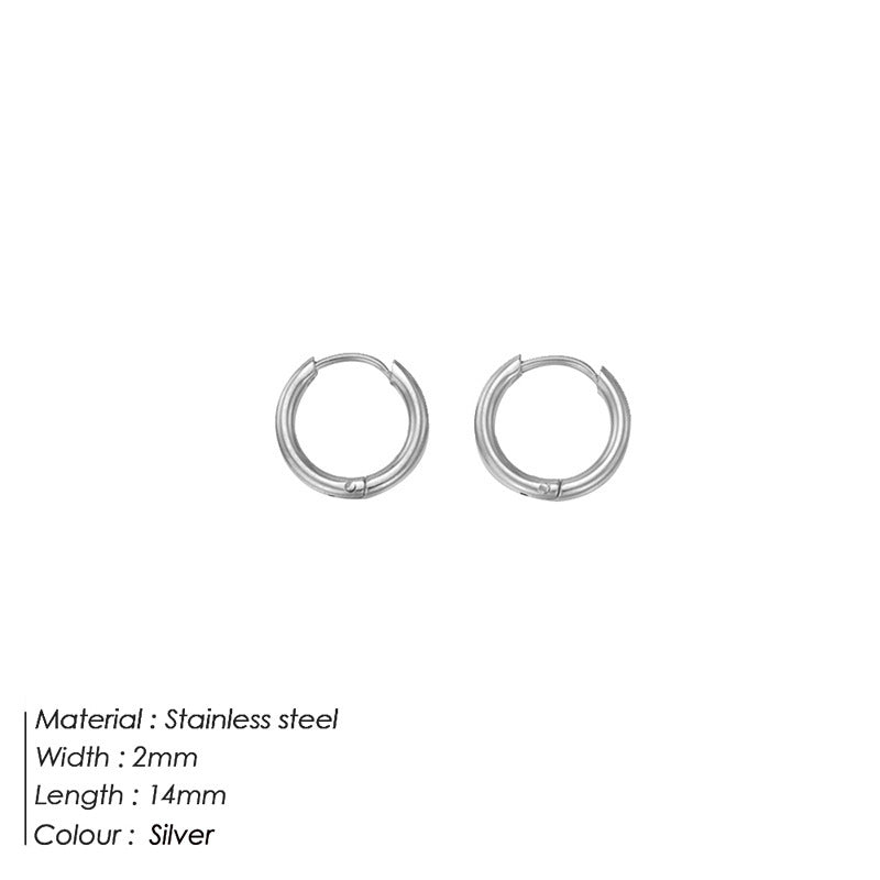 Wholesale Gold-plated stainless steel hoop earrings