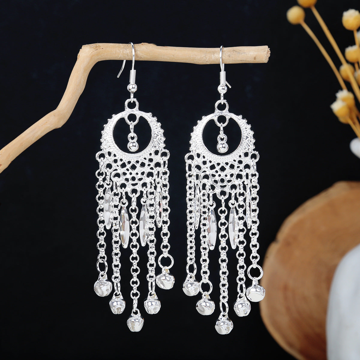 Wholesale Long tassel ethnic minority earrings
