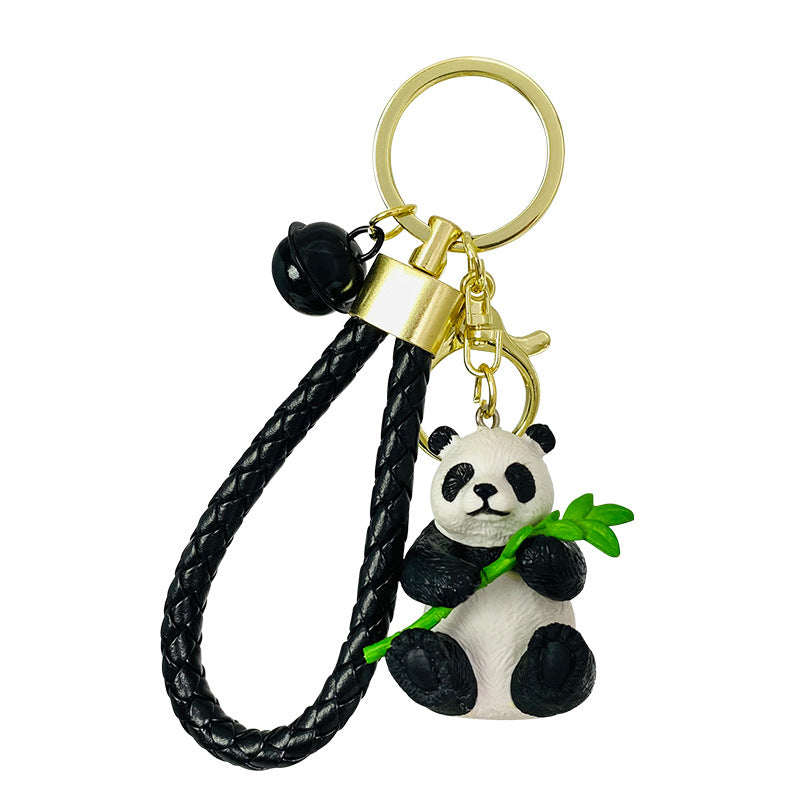 Wholesale Silicone Panda Doll Car Keychains