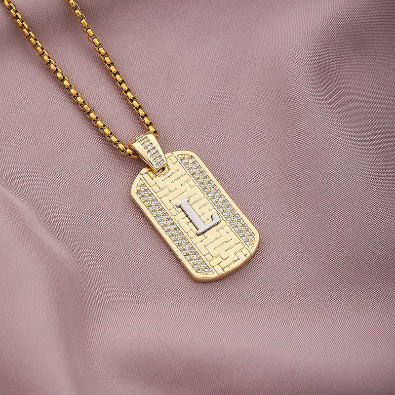 Wholesale 26 Letters Stainless Steel Necklace Sweater Chain