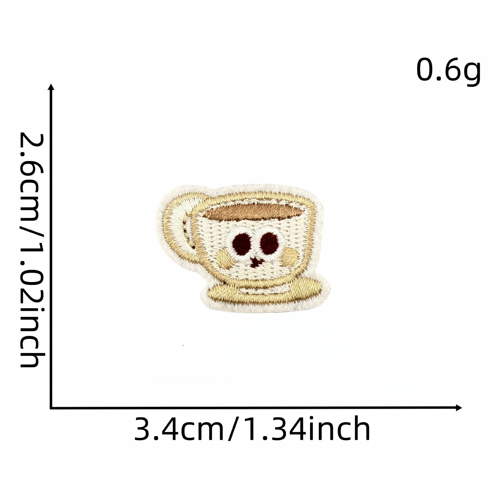 Wholesale Fashion Cartoon Food Embroidered Cloth Patches Cute Milk Tea Bread Design Sew On Decorative Clothing Accessory