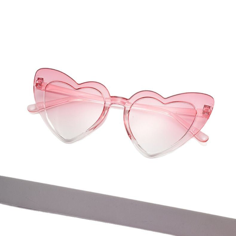 Wholesale new style love ladies sunglasses women fashion big face thin sunglasses