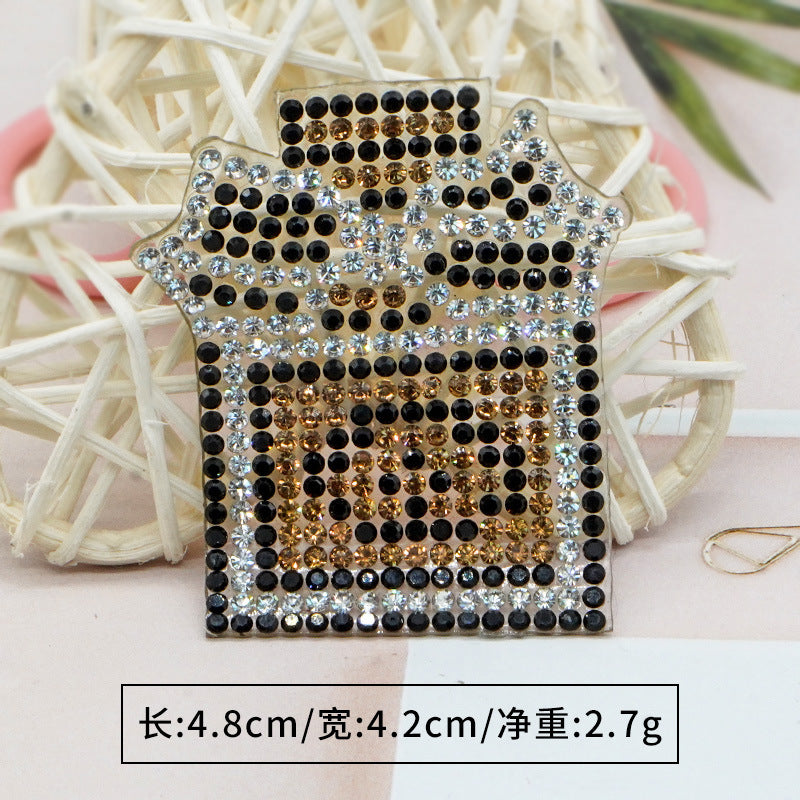 Wholesale 10pcs Hot diamond bear perfume bottle rhinestone DIY Patches