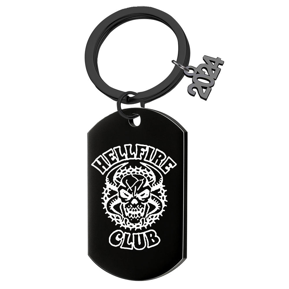 Wholesale Devil Patterned Stainless Steel Keychains
