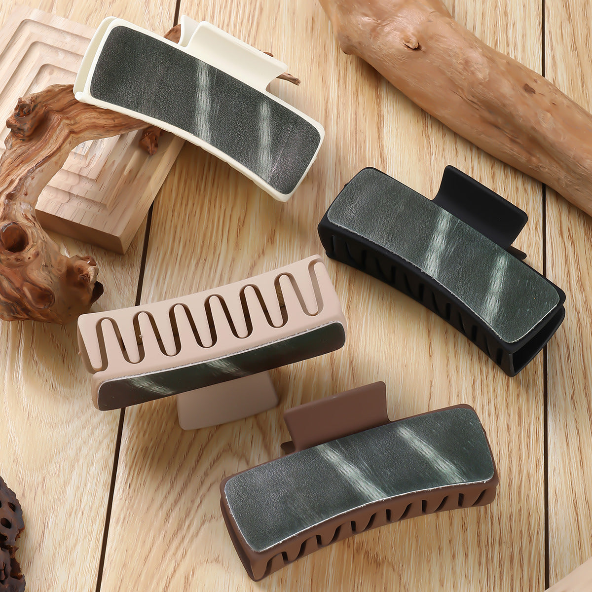 Wholesale  bars square hairpin simple all-match shark hair grip