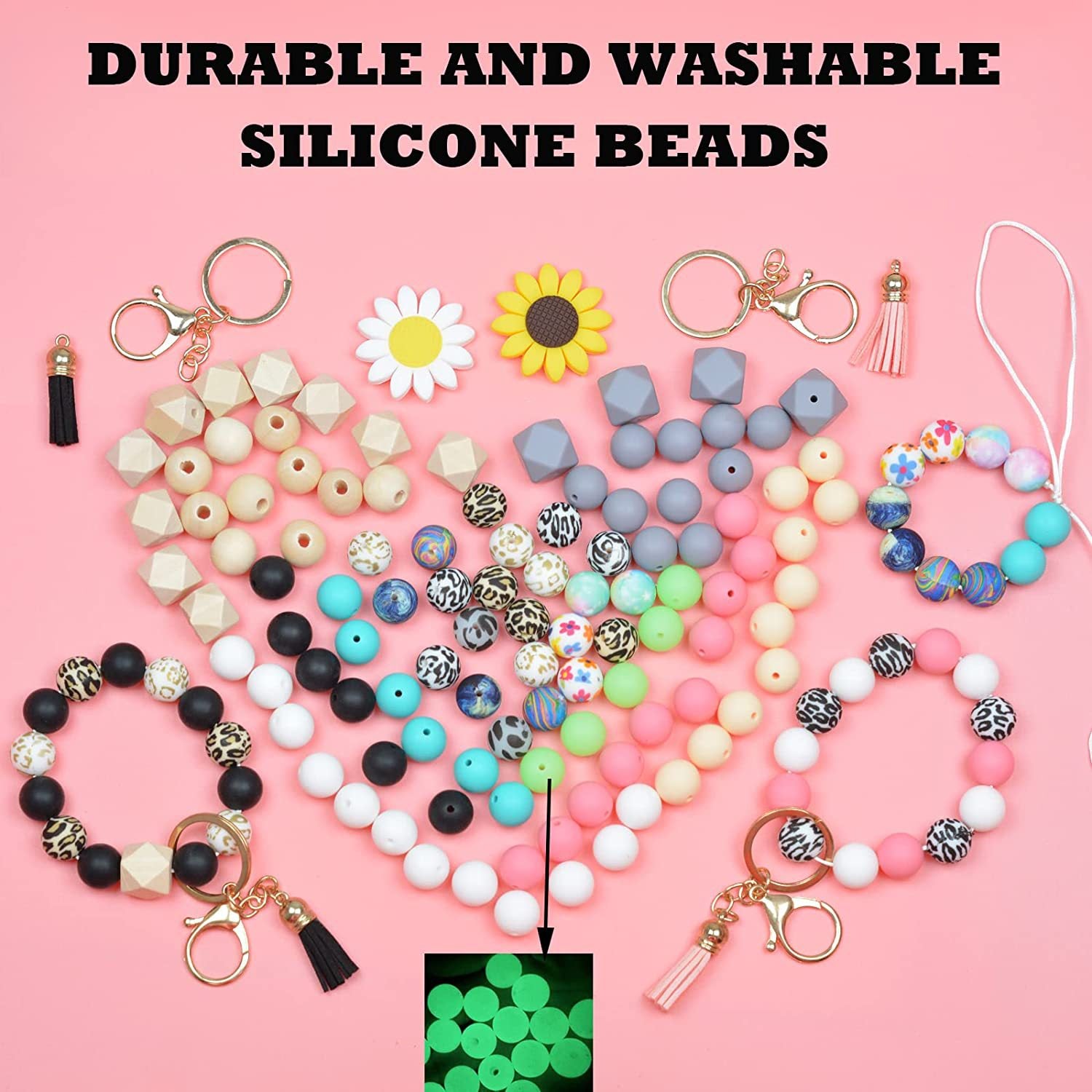 Wholesale 111pcs Silicone 15mm Round Beads