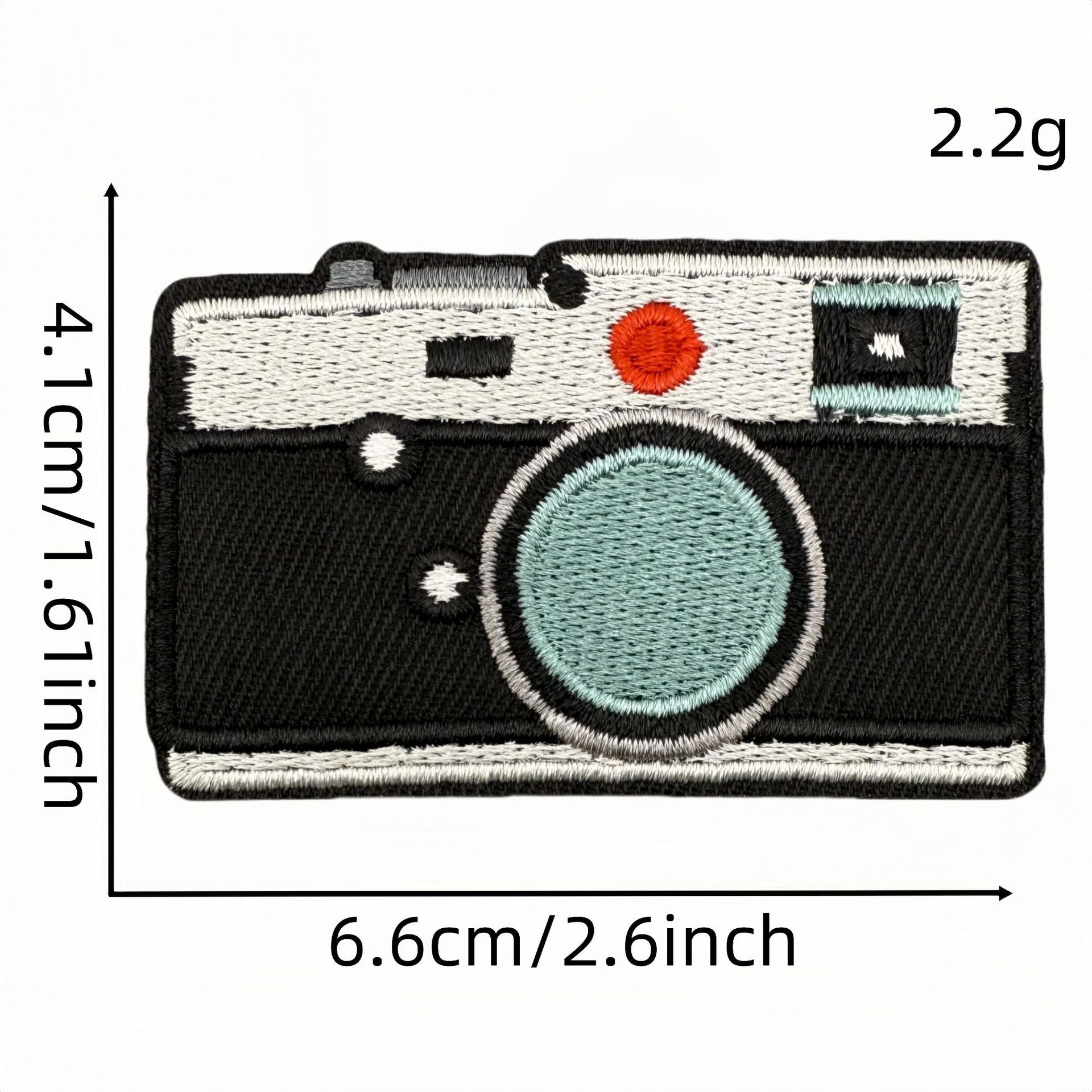 Wholesale Trendy Cartoon Camera Embroidered Iron On Patches For Clothing Decoration DIY Accessory