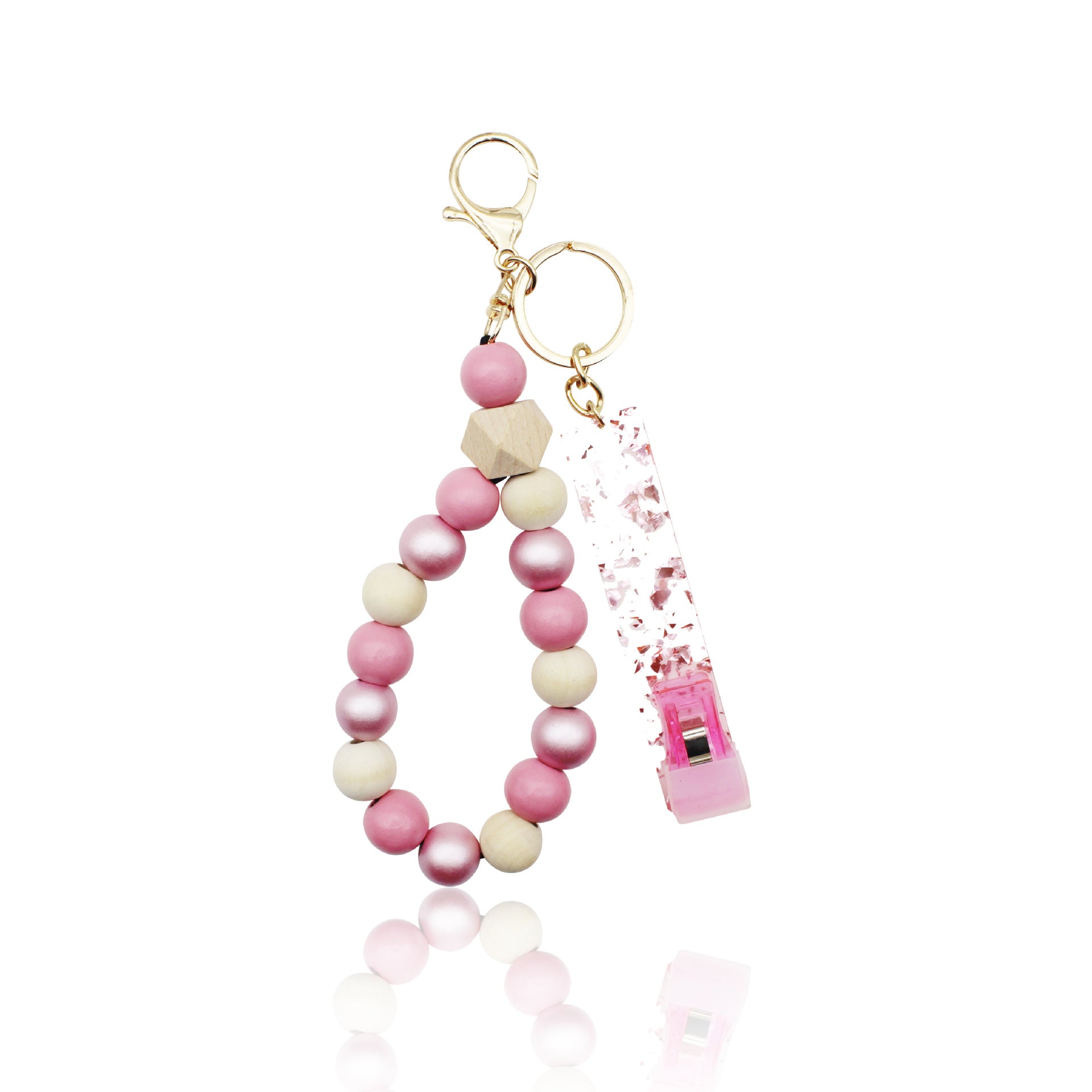 Llavero de cartas de tarjetas acrílicas de aleación de madera al por mayor