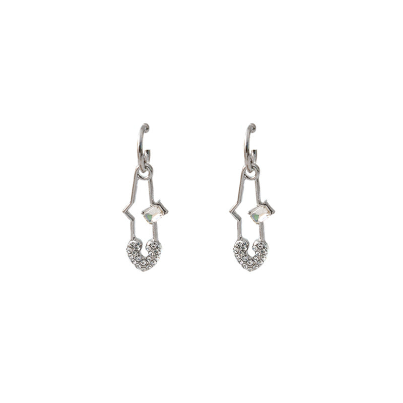 Wholesale Love Hollow Tassel Micro-Inlay/Geometric Square Earrings