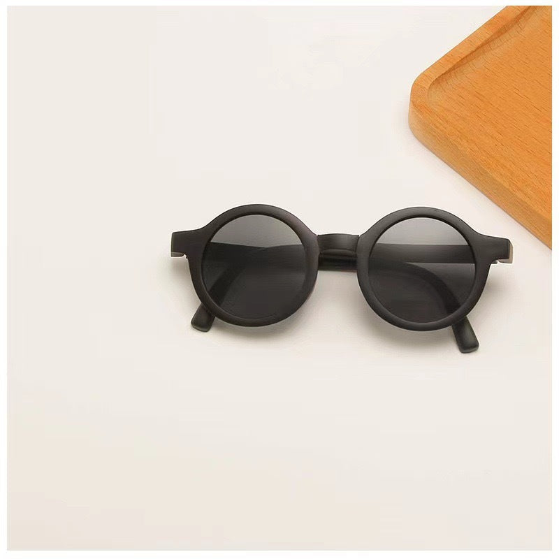 Wholesale Children's Round Shade Frosted Folding Sunglasses