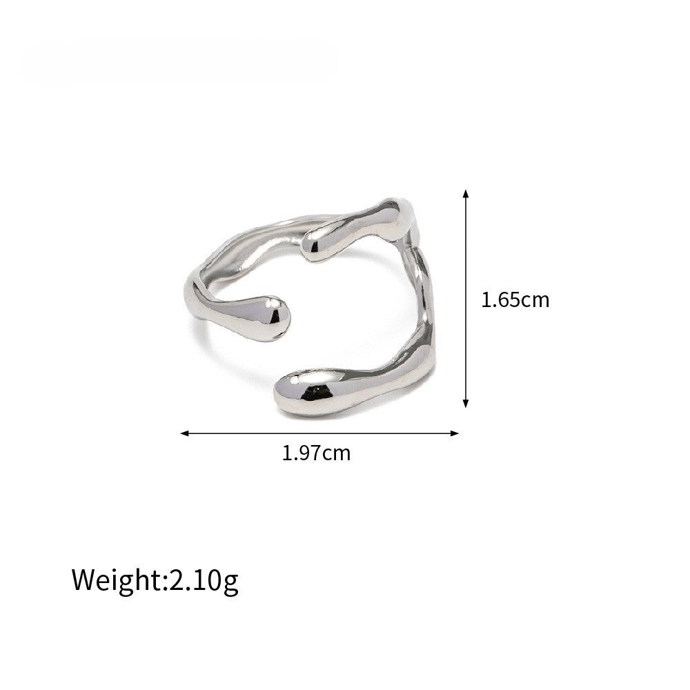Wholesale Stainless steel enamel drip oil colored flower heart ring
