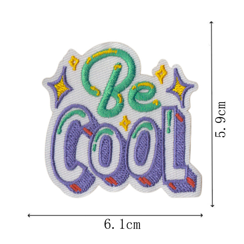Wholesale Embroidered Inspirational Quote Patches Set 22 Pieces Star Motif Iron On Decorative Fashion Accessory For Coats Gift